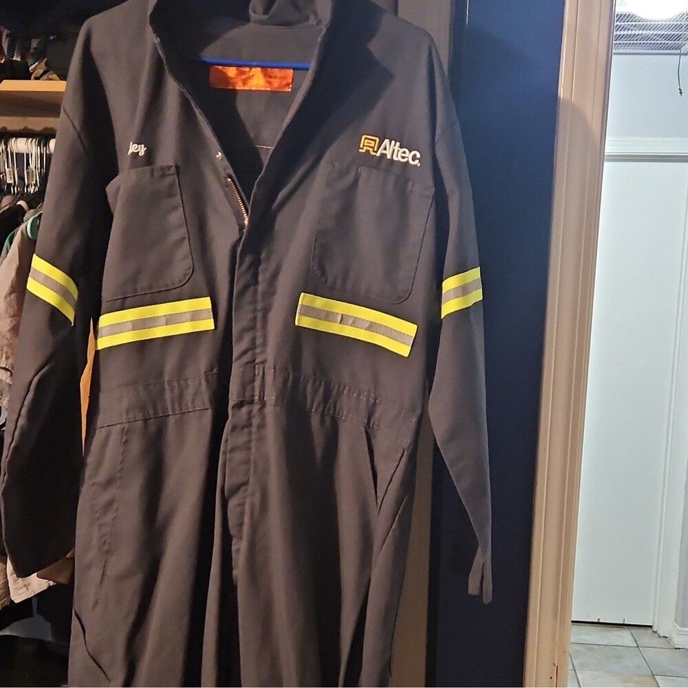 Red Kap Altec Utility Reflective Coverall Navy‎ Yellow Cotton Polyester Workwear